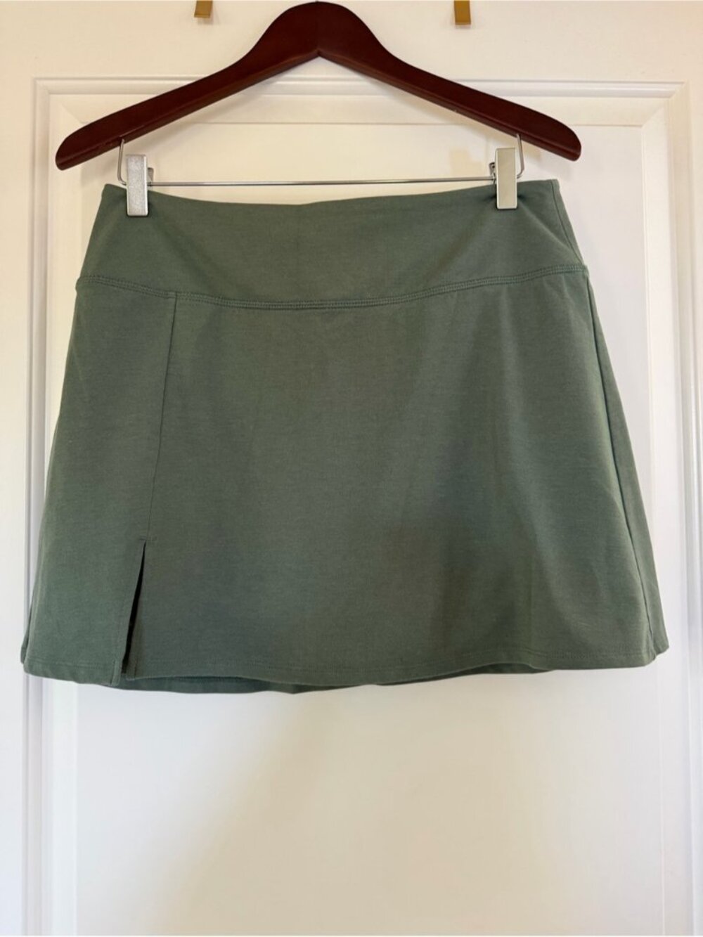 Green  A-Line Mini Skirt